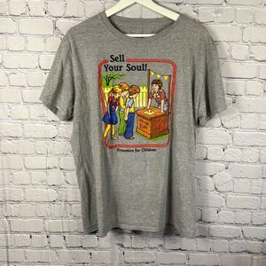 Sell Your Soul Economics for Children Graphic T Shirt Size Large  F